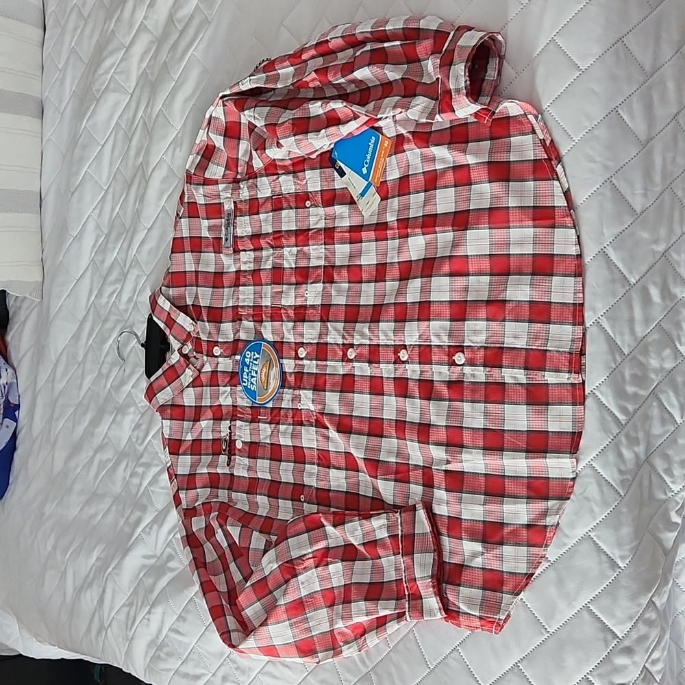 NWT UGA Columbia SUPER TAMIAMI LS shirt. GEORGIA BULLDOGS! Medium.